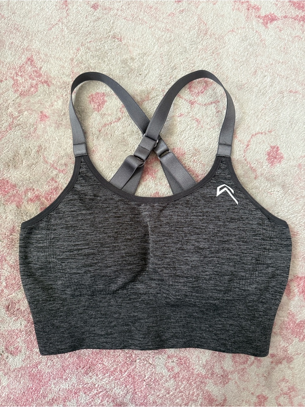 Oner Active Charcoal Gray Crossback Seamless Sports Bra